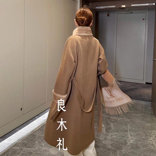【特价不退换】【部分现货】良木礼山羊绒水貂毛大衣（D0809） 商品图8