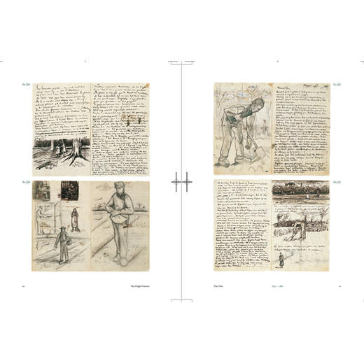 【微瑕特价】梵高手稿 书信艺术作品集 传记 艺术家 法国名画书信集画作 商品图2
