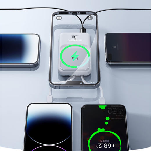 【分仓直发包邮】KOOKZZ酷客者磁吸超级快充移动电源（可上飞机）DY18 商品图2