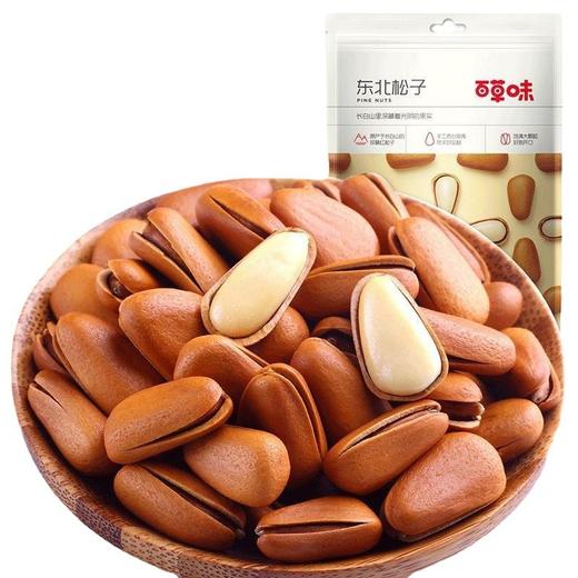 百草味东北松子100g特产休闲手拨坚果开口零食 商品图3
