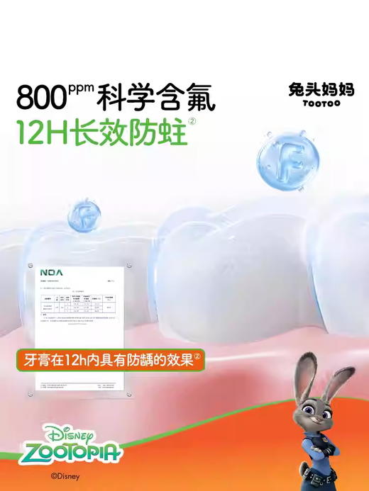兔头妈妈迪士尼儿童多元防蛀牙膏大西瓜 商品图3