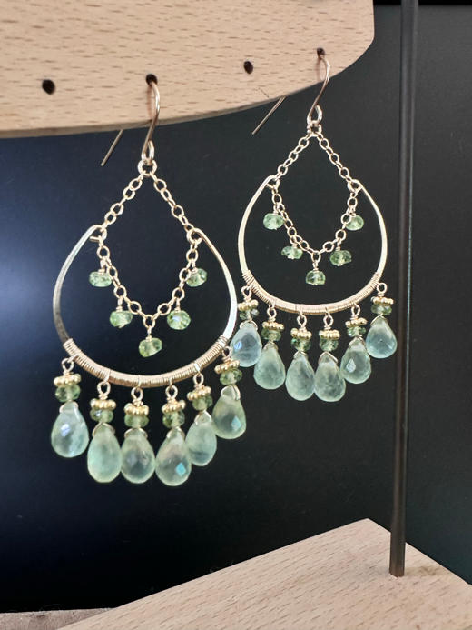 SpoiledBrat Jewelry Carol系列 | 橄榄石葡萄晶耳环 商品图3