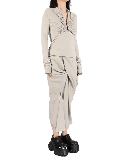 Rick Owens | CONCORDIANS 不规则褶皱半身裙 商品图5