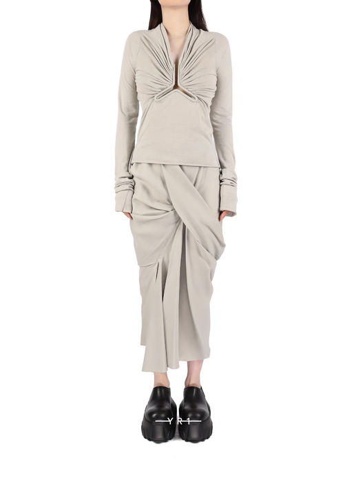 Rick Owens | CONCORDIANS 不规则褶皱半身裙 商品图4