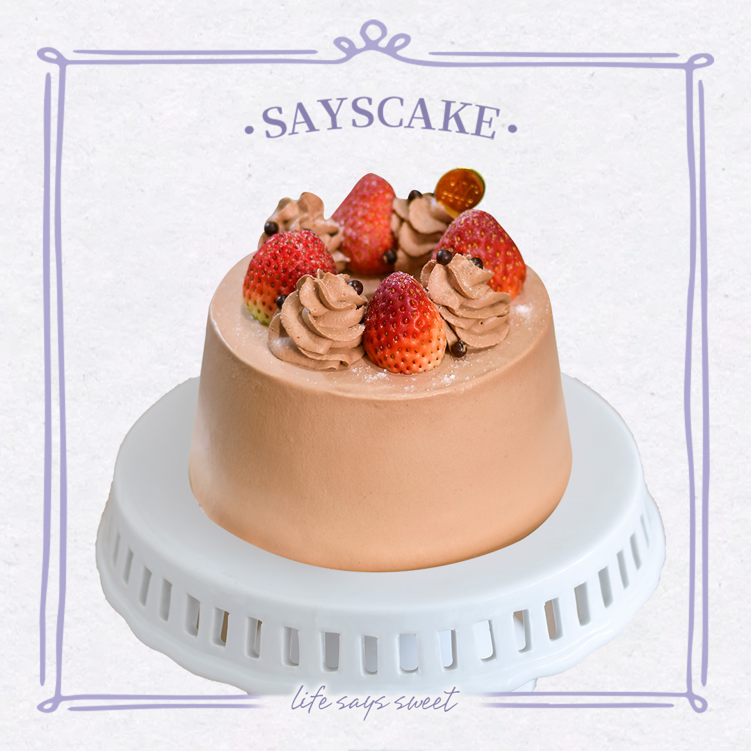 【预定】巧克力草莓甜心戚风蛋糕 Sweetie Chocolate Strawberry Chiffon Cake