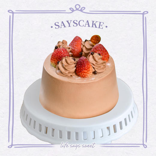 【预定】巧克力草莓甜心戚风蛋糕 Sweetie Chocolate Strawberry Chiffon Cake 商品图0