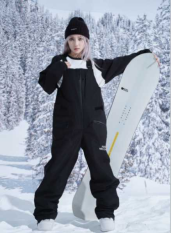 ISEEMIGGA雪服暗影黑基础款背带裤