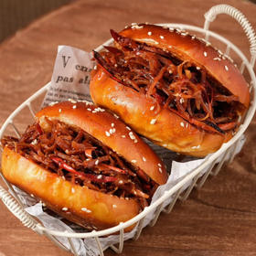 麻辣糖醋鸡丝贝果