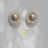 SpoiledBrat Jewelry花环系列 | 灰珍珠斜长石/月光石/尖晶石耳钉 商品缩略图6