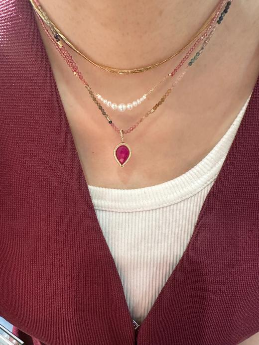 SpoiledBrat Jewelry彩色宝石吊坠系列 | 红宝石 项链 商品图2