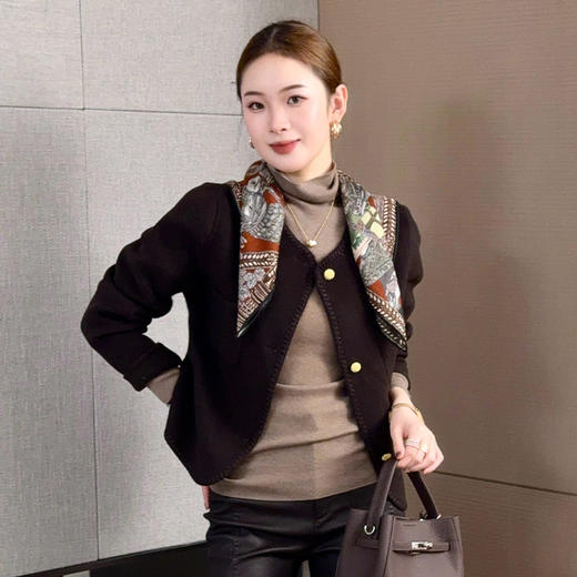 【特价不退不换】【预售7天】良木礼山羊绒短款外套（2812） 商品图0