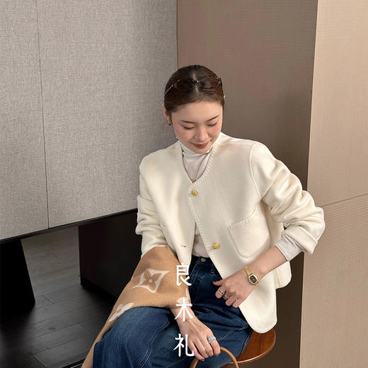 【特价不退不换】【预售7天】良木礼山羊绒短款外套（2812） 商品图6