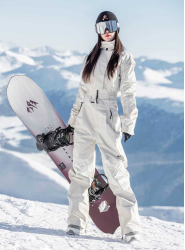 ISEEMIGGA雪服丝绒绗缝