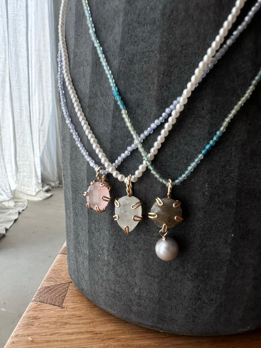 SpoiledBrat Jewelry彩色宝石吊坠系列 |  粉晶 /紫水晶/绿松石项链 商品图8