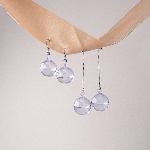 北京仓｜Lajewel-Small Droplet Long-薰衣草紫 耳环［泰国设计师］ 商品图2