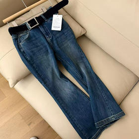 【预售7天】良木礼微喇牛仔裤（腰带）（D25103704）