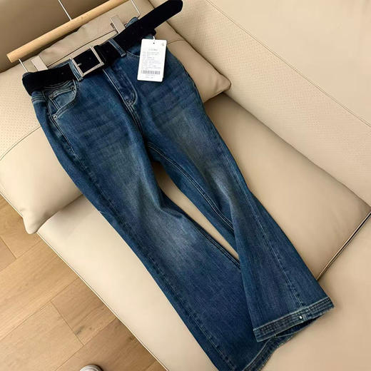 【预售7天】良木礼微喇牛仔裤（腰带）（D25103704） 商品图0