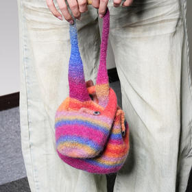 订购7周到｜PARTY-橙色 紫色 壶铃子母ruarua包组合（含三件）［印尼设计师］