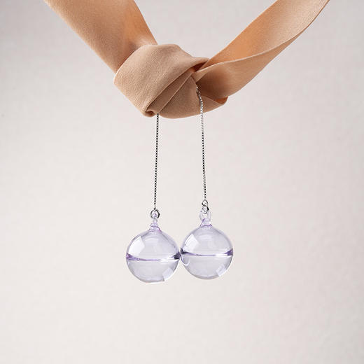 北京仓｜Lajewel-Small Droplet Long-薰衣草紫 耳环［泰国设计师］ 商品图0