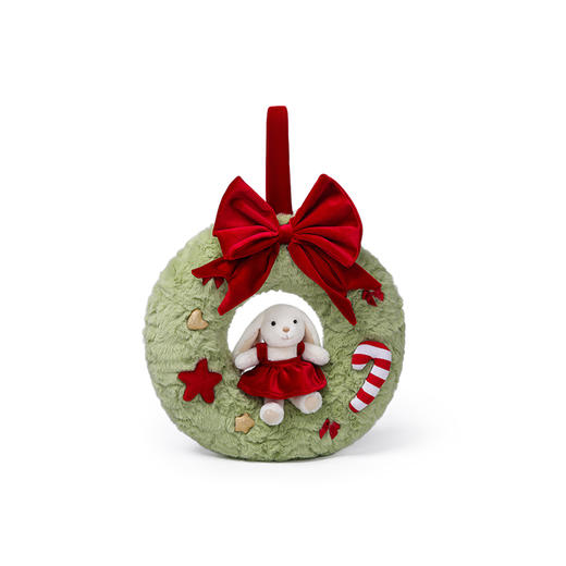 MChugs 圣诞来瑞特兔松枝花环 30CM 饰毛绒娃娃摆件生日礼物公仔 商品图0