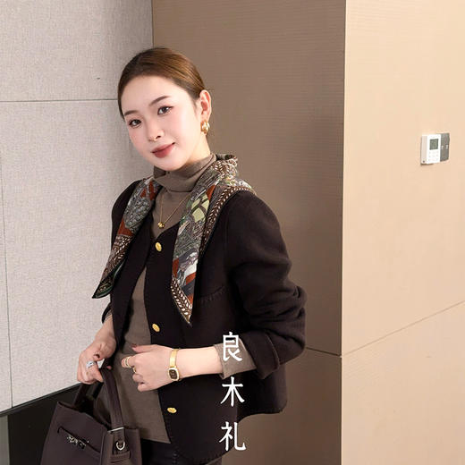 【特价不退不换】【预售7天】良木礼山羊绒短款外套（2812） 商品图5