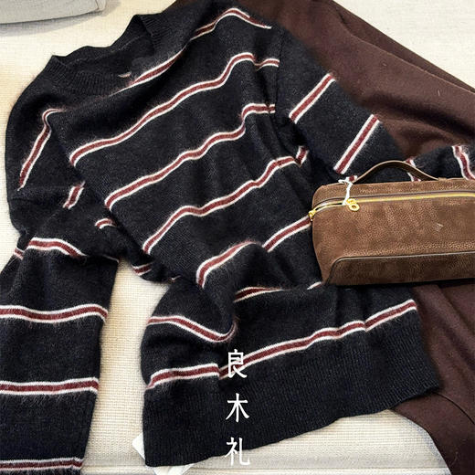 良木礼圆领条纹上衣（D25101682） 商品图2