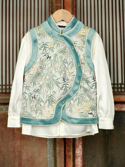 盛唐牡丹 | Kids 熊猫抱竹马甲 商品图7