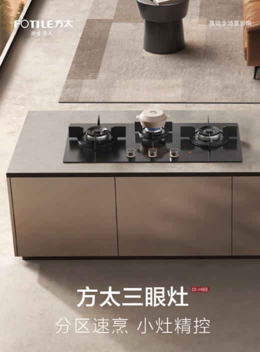 方太（FOTILE）JZT-01-H8B 三眼定时灶具 玥影灰灶具    JD 商品图0