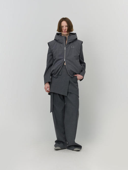 连帽棉马甲 商品图0