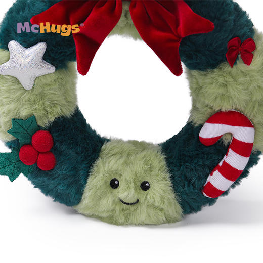 MChugs 圣诞花环小号20CM 圣诞节玩偶毛绒娃娃玩具摆件 生日礼物公仔 商品图4