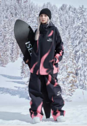 ISEEMIGGA雪服粉色火焰