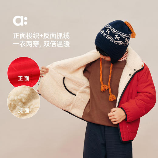 【春Vol.0】allblu幼岚【新年双面穿棉服】儿童外套25冬新款A类保暖男女童ZY 商品图1