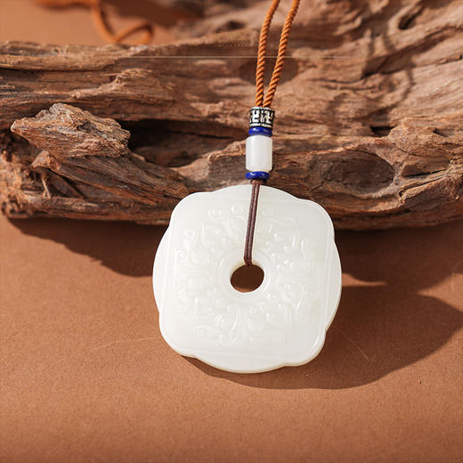 「年礼优选」【云纹如意】羊脂白玉吉祥挂 商品图2