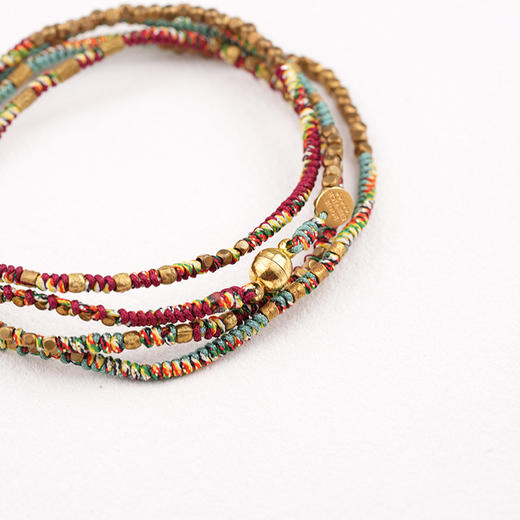 北京仓｜ROOM SERVICE-MANILLA-波尔多红 串珠 编织 多圈 手链（多种戴法）［法国设计师］ 商品图2