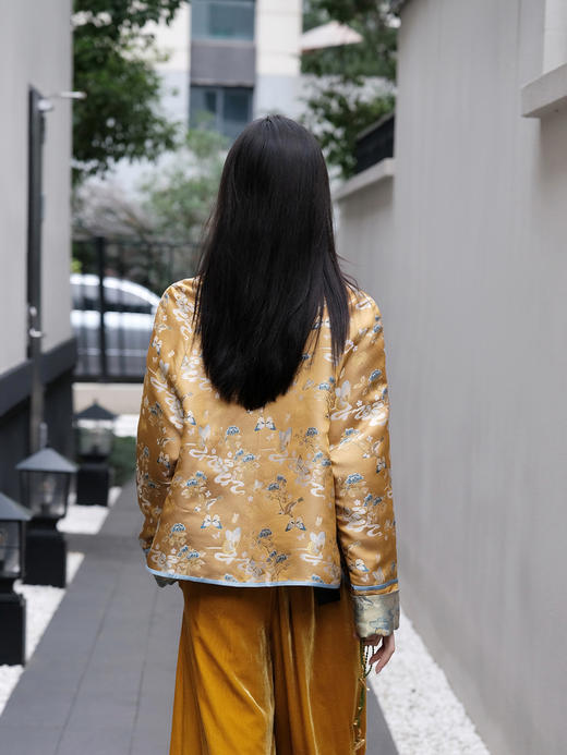 盛唐牡丹 | 四重纬织金重缎宋锦棉外套 商品图11