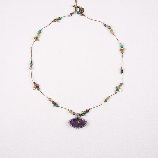 北京仓｜ROOM SERVICE-IRIS-紫水晶 眼睛形 吊坠 项链［法国设计师］ 商品图1