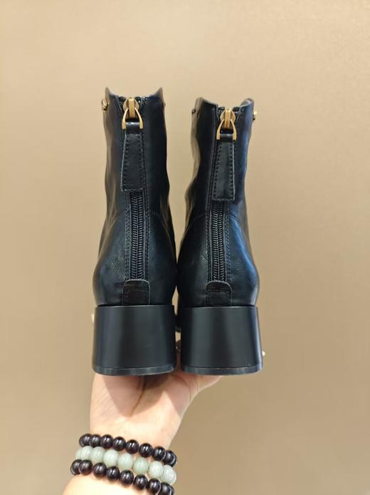 西村名物2025年冬季新款舒适中跟毛绒内里时装靴切尔西靴X25DS48671 商品图4