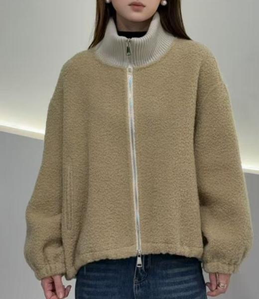 臣禾	【大翻领呢大衣】落肩拼接立翻领羊毛呢外套	JZ254080215 商品图3