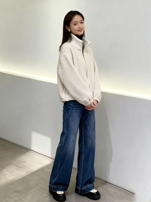 臣禾	【大翻领呢大衣】落肩拼接立翻领羊毛呢外套	JZ254080215 商品图2