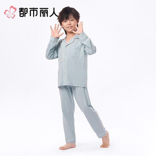 都市丽人通用睡衣单面无尘棉家居服长袖长裤棉质套装JHC9A1 商品图4