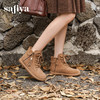 预售|Safiya/索菲娅2025游牧风流苏侧拉链系带休闲百搭舒适平底短靴SFD4116402 商品缩略图6