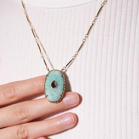 北京仓｜ROOM SERVICE-CHEEMA-亚马逊石 吊坠 项链［法国设计师］