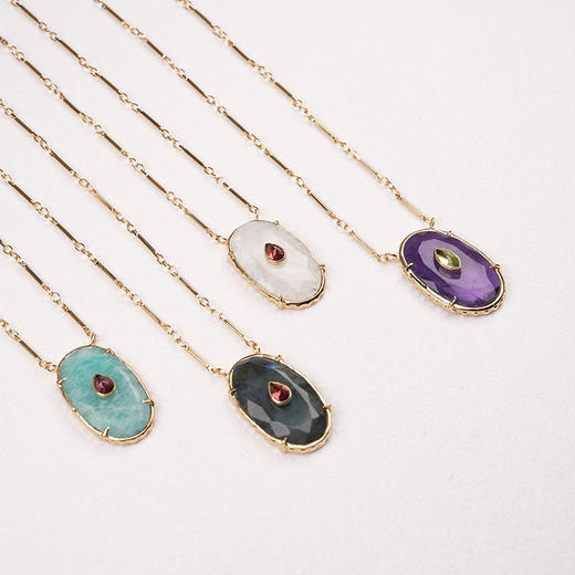 北京仓｜ROOM SERVICE-CHEEMA-月光石 吊坠 项链［法国设计师］ 商品图5