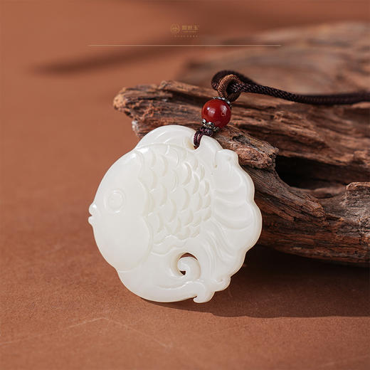「年礼优选」【鲤跃福来】羊脂白玉吉祥挂 商品图3