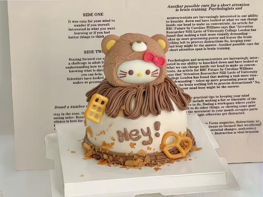 【小熊kitty系列1】叮当CAKE爆款生日蛋糕 商品图0