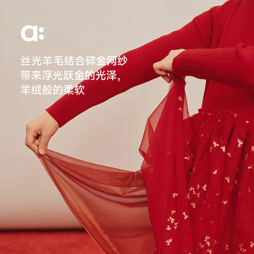 【春Vol.0】allblu幼岚【碎金小马网纱连衣裙】儿童连衣裙A类25冬款女童裙子ZY 商品图1