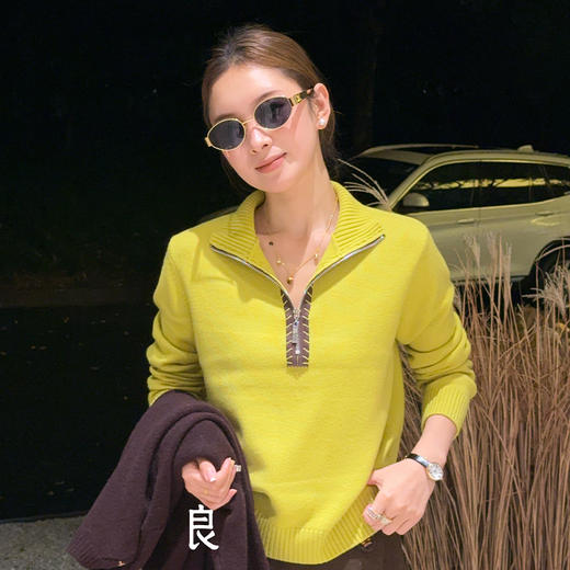 【部分现货】良木礼半拉链羊绒衫（D25102690F） 商品图0