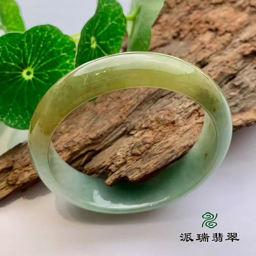 派瑞翡翠 翡翠手镯 糯冰 黄翡 商品图0