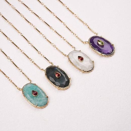 北京仓｜ROOM SERVICE-CHEEMA-月光石 吊坠 项链［法国设计师］ 商品图6