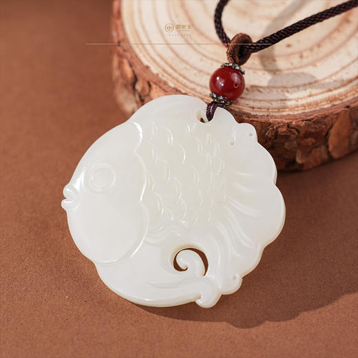 「年礼优选」【鲤跃福来】羊脂白玉吉祥挂 商品图1